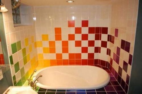 Tile layout på badet