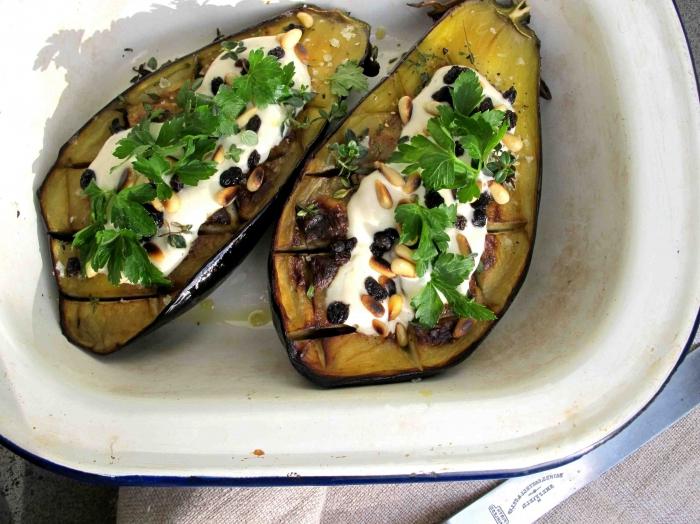 Aubergine bakt i ovnen