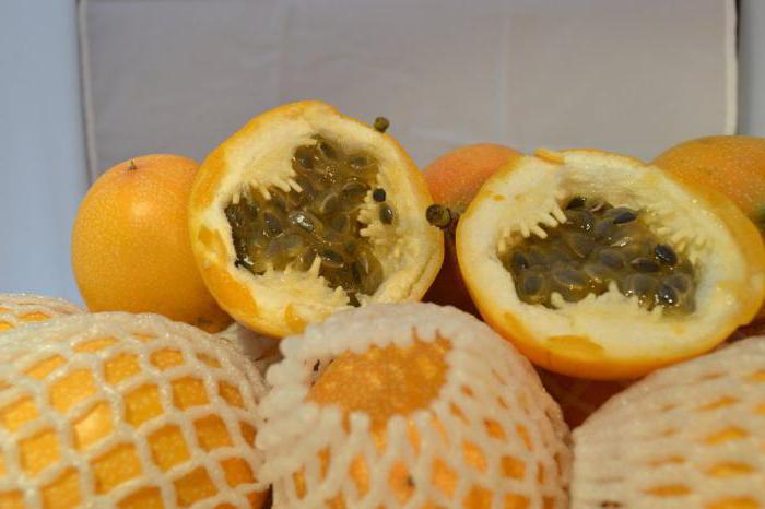 Granadilla - Frukt: Beskrivelse og foto