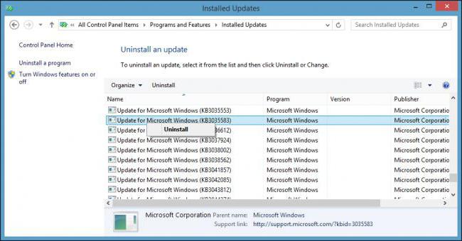 oppdater til Windows 10 kb3035583