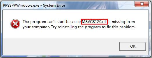 msvcr120 dll å kaste