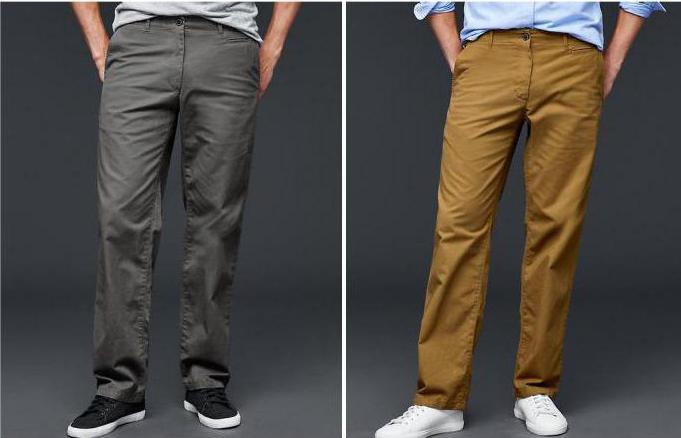 Typer av bukser til menn og deres egenskaper
