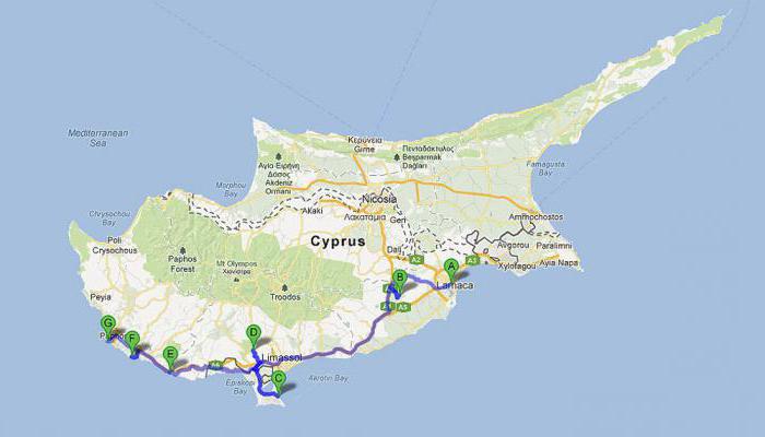 Avstand fra Larnaca til Limassol: Beregn reisetid