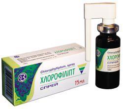 Spray "Chlorophyllipt" - et effektivt middel for behandling av hals